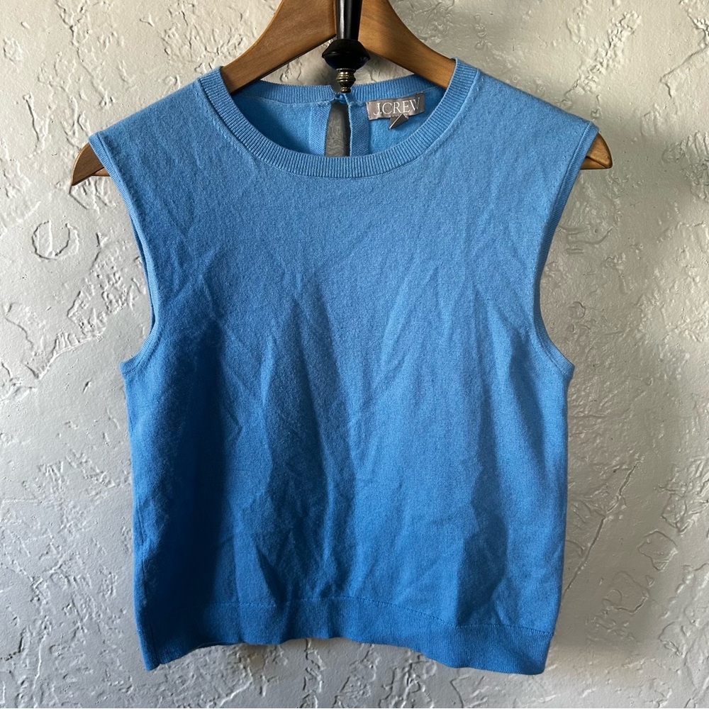 J. Crew Cashmere Blend Knit Blue Top